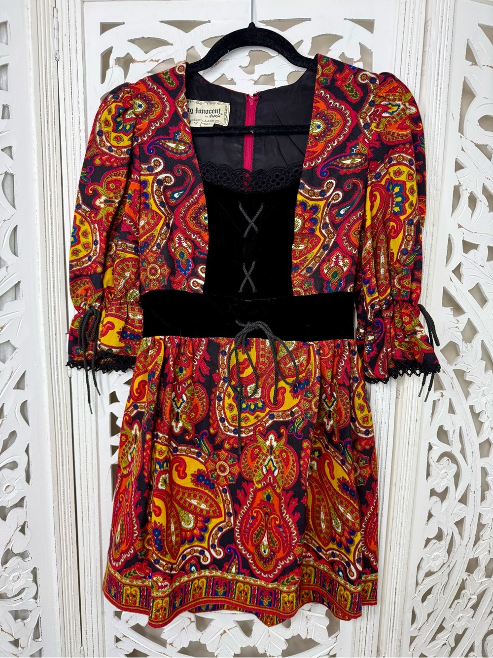Vintage Young Innocent by Arpeja 1970’s Paisley Mini Dress